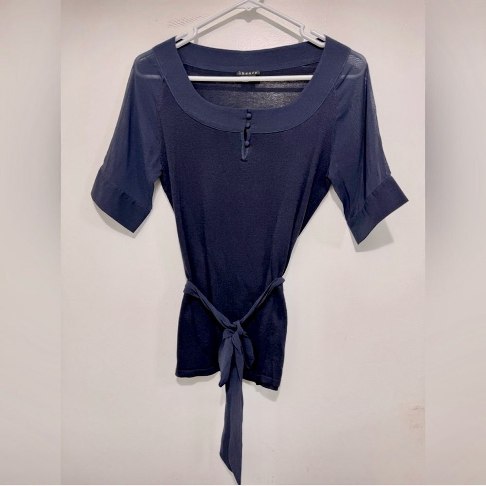 Theory Leora Sweater Navy Size P
